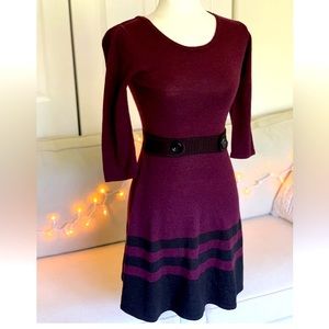 BCX sweater dress red and black XS acrylic